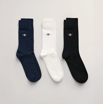 GANT SHIELD SOCKS 3 - Pack Mens Black - Shuperb