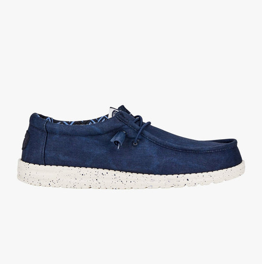 HEYDUDE WALLY Mens Shoes Navy - Shuperb