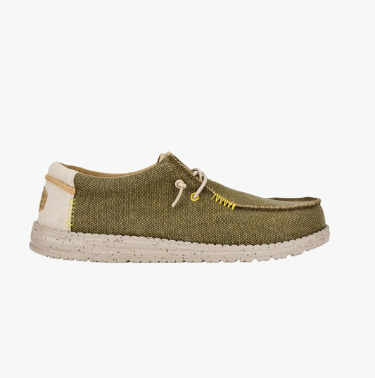 HEYDUDE WALLY Mens Shoes Olive - Shuperb