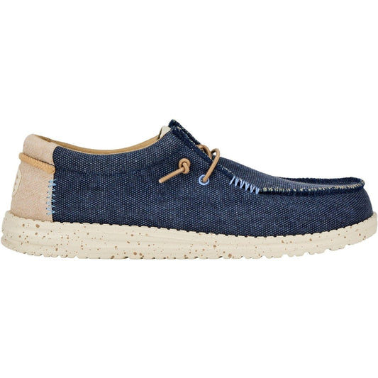 HEYDUDE WALLY Mens Shoes Navy - Shuperb