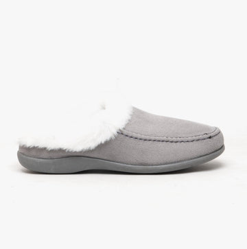 HOS Comfort APACHE Ladies Slip On Mules Grey - Shuperb