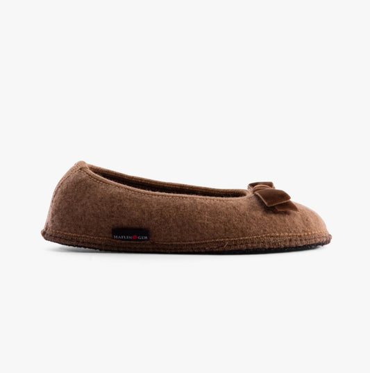 Haflinger FIOCCO Womens Slippers Camel - Shuperb