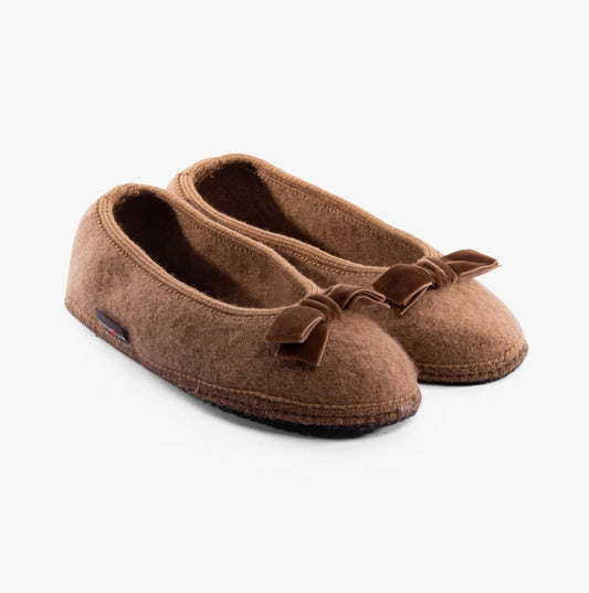 Haflinger FIOCCO Womens Slippers Camel - Shuperb