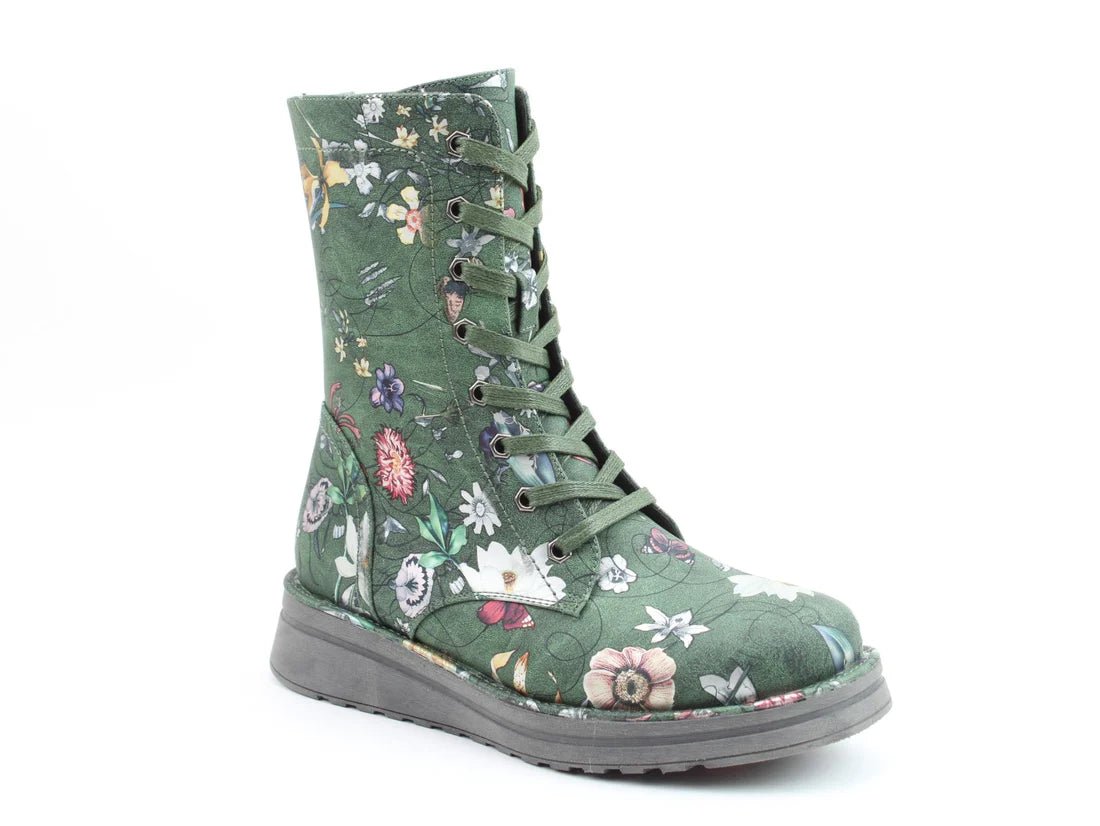 Heavenly Feet MARTINA4 PRINT FANTASY Womens Ankle Boots Forest - Shuperb