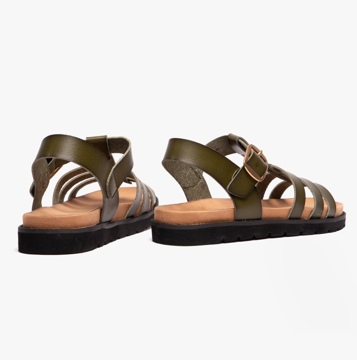 Heavenly Feet SALTWATER Ladies Slingback Sandals Green - Shuperb