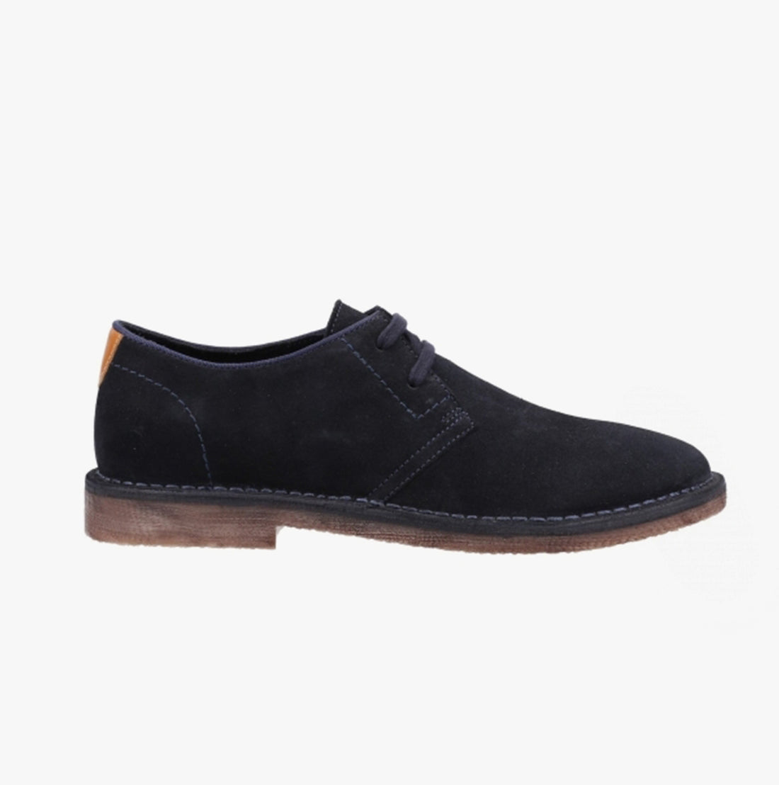 Hush Puppies SCOUT Mens Suede Leather Derby Shoes Navy | Shuperb