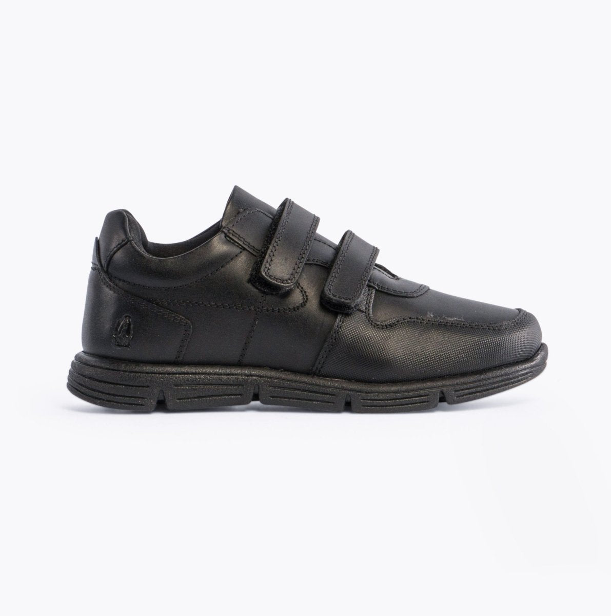 Hush Puppies LUCAS Boys Leather School Shoes Black - Shuperb