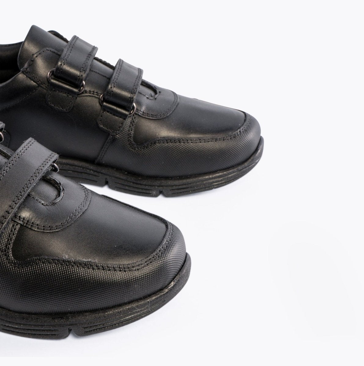 Hush Puppies LUCAS Boys Leather School Shoes Black - Shuperb