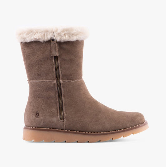 Hush Puppies MARY Womens Boots Taupe - Shuperb