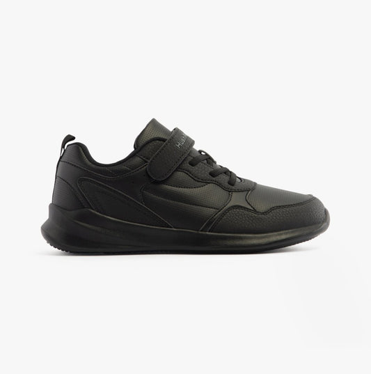 Hush Puppies MARLING BUNGEE LACE Unisex Trainers Black - Shuperb