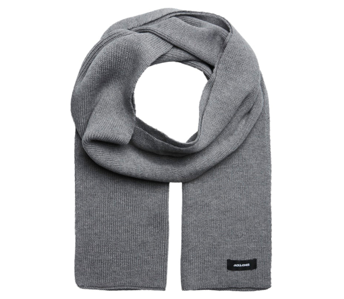 Jack & Jones DNA Mens Scarf & Gloves Grey Melange - Shuperb