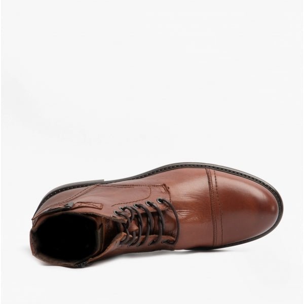 Jack & Jones SHELBY Mens Ankle Boots Cognac - Shuperb