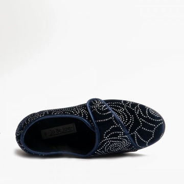 Jo & Joe GLORIA Womens Slippers Navy - Shuperb