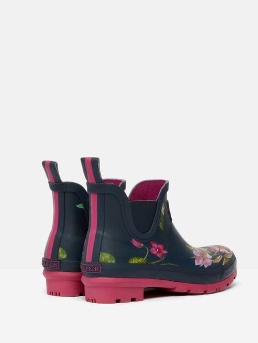 Joules WELLIBOB Womens Boots Navy Floral - Shuperb