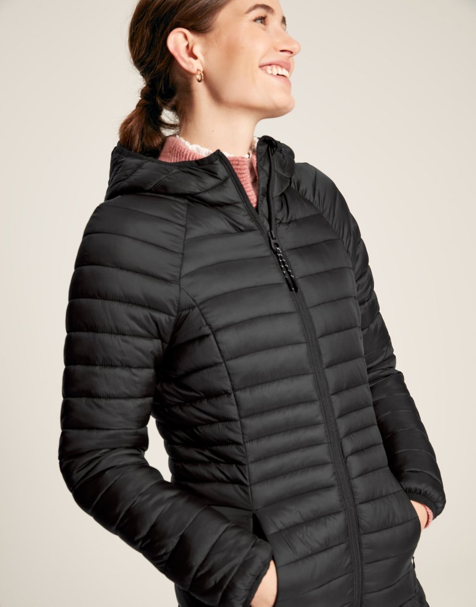 Joules BRAMLEY LONG Womens Jacket Black - Shuperb