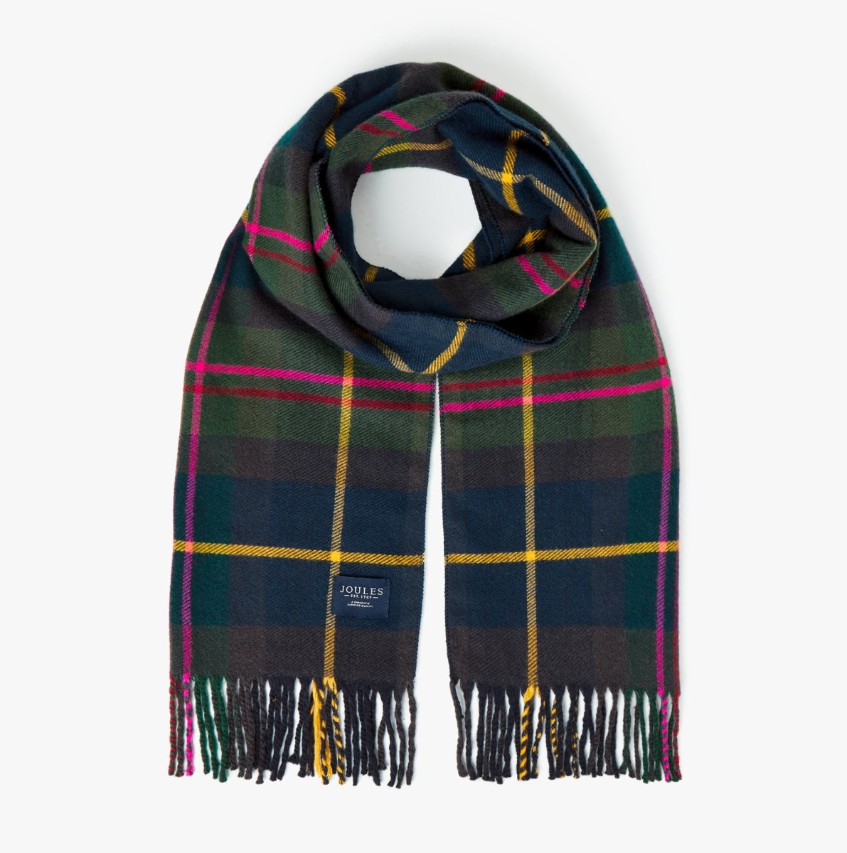 Joules LANGTREE Womens Scarf Rust Check - Shuperb