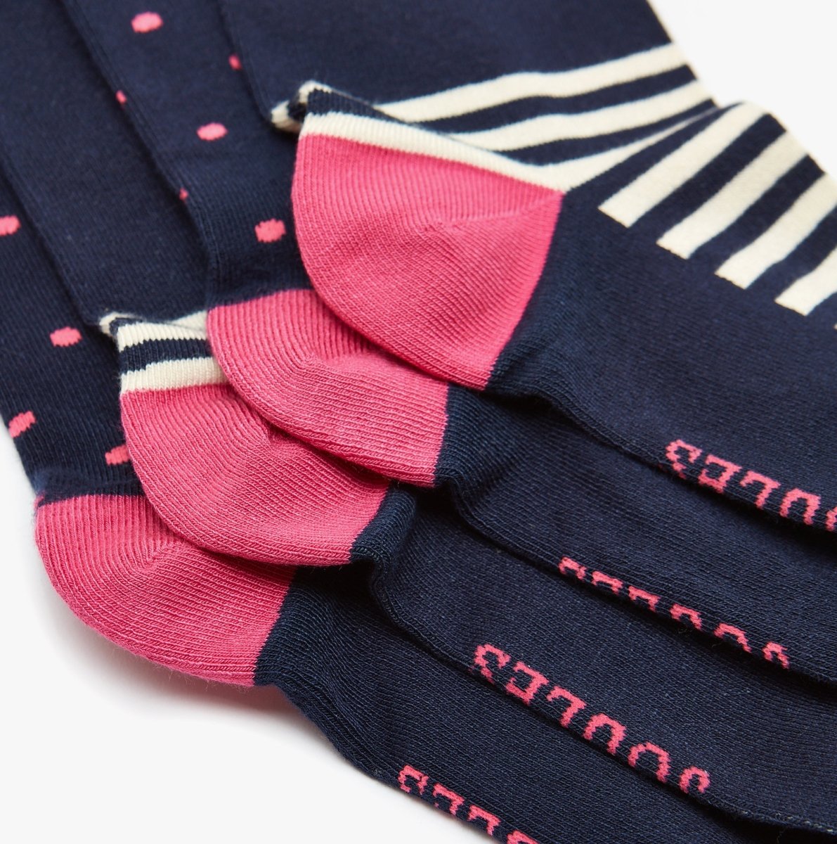 Joules EVERYDAY 2 - Pack Womens Socks Navy Dog - Shuperb