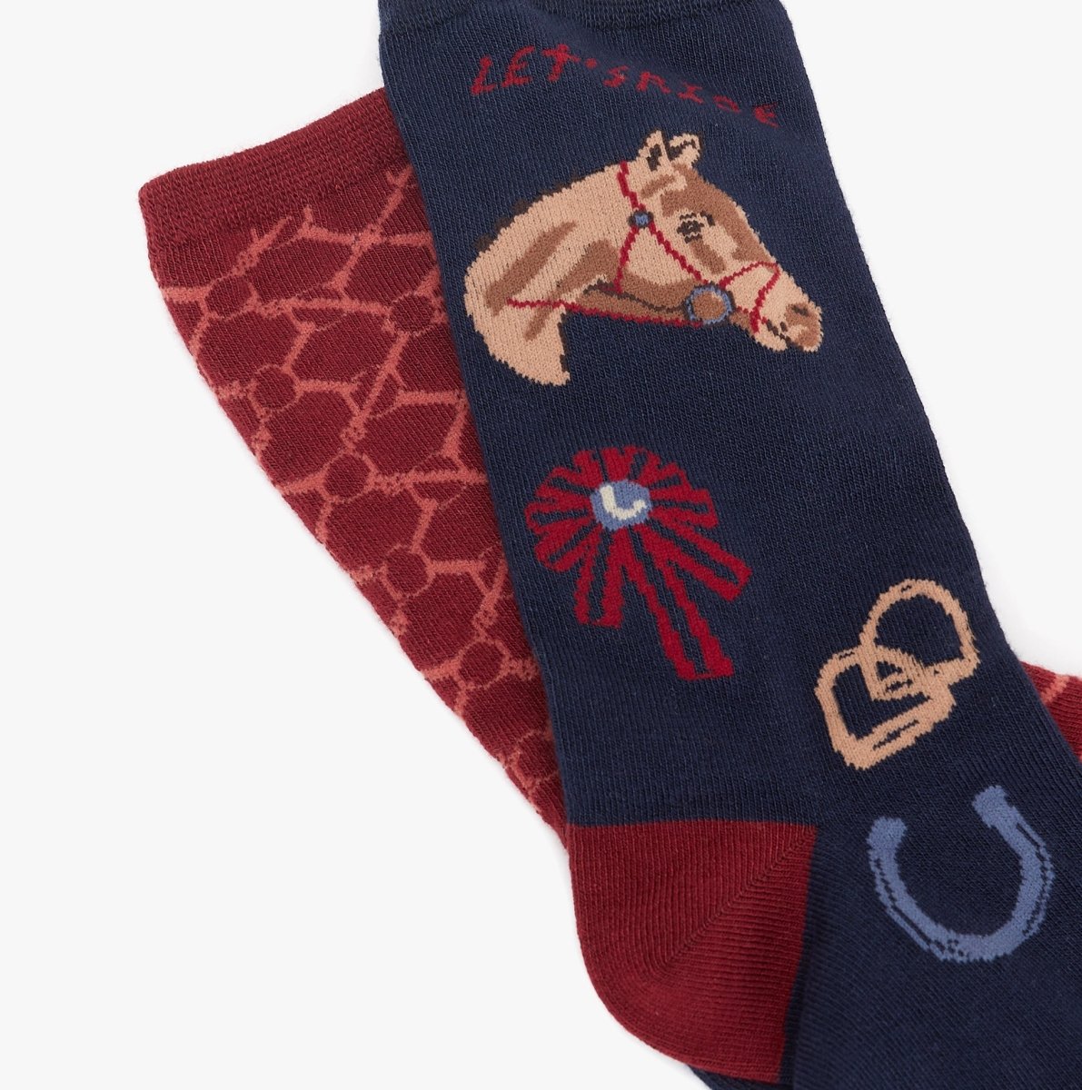 Joules EVERYDAY 2 - Pack Womens Socks Navy Horse - Shuperb