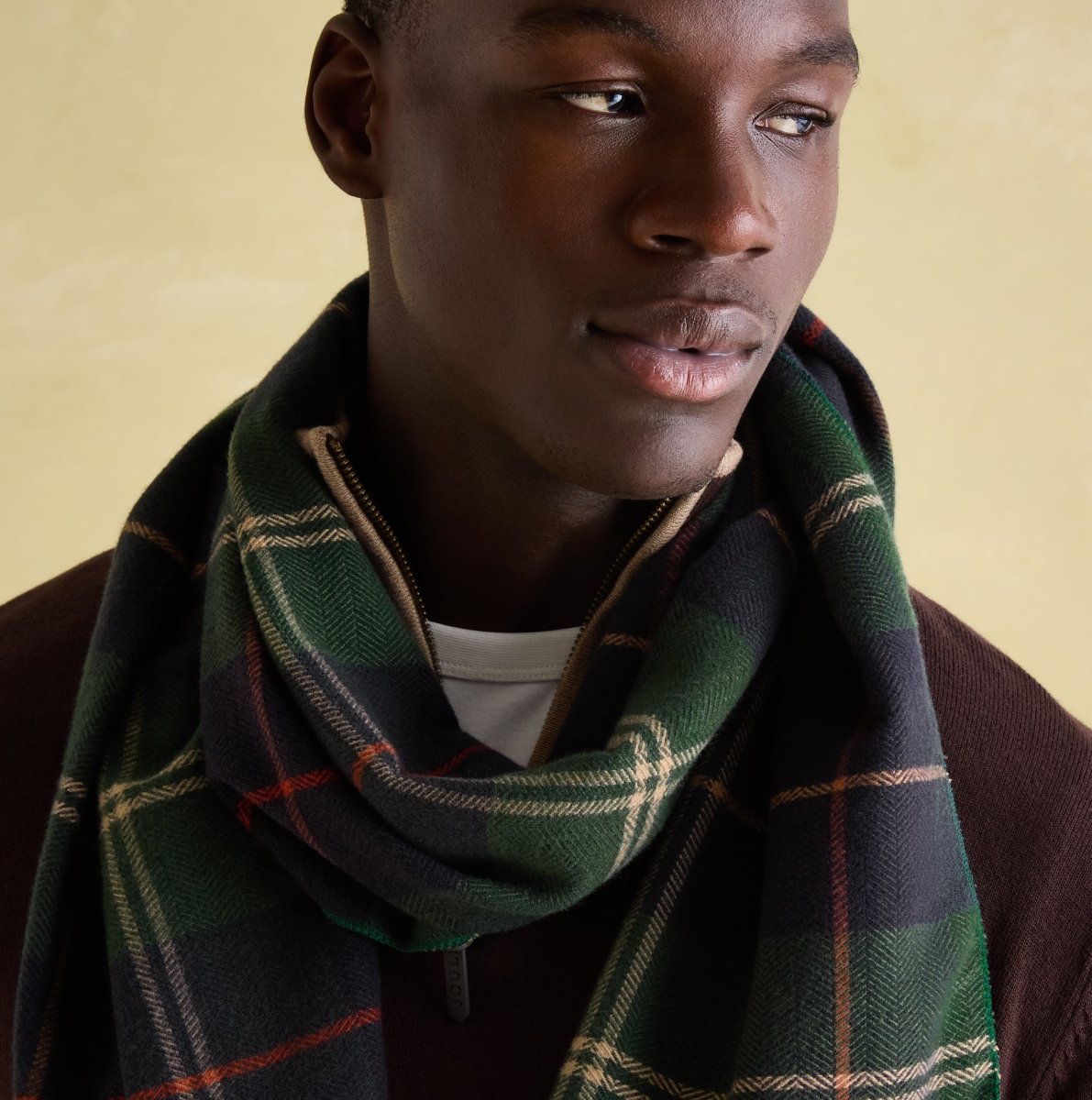 Joules MENS LANGTREE Mens Scarf Navy Check - Shuperb