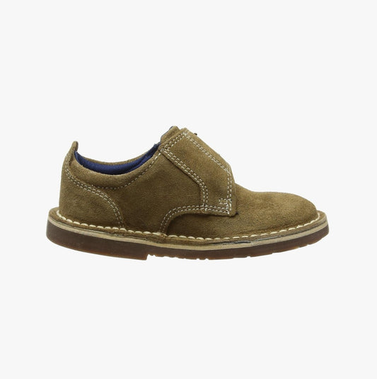 Kickers ADLAR MONK DSTRAP Kids Suede Monkstrap Shoes Light Tan - Shuperb