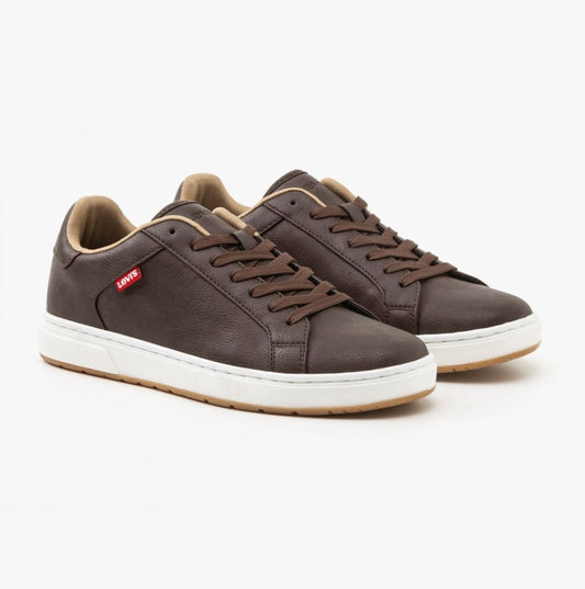 Levi's PIPER Mens Trainers Dark Brown - Shuperb