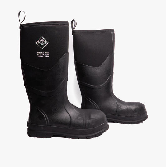 Muck Boots CHORE MAX S5 Unisex Rubber Safety Wellington Boots Black