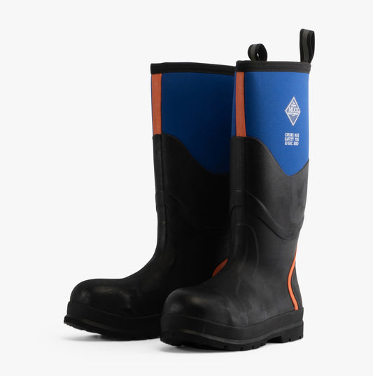 Muck Boots CHORE MAX S5 Unisex Rubber Wellington Boots Blue/Orange