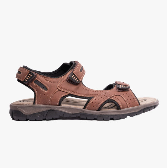 PDQ SAHARA Mens Sandals Brown - Shuperb