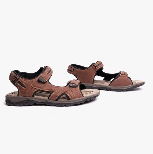 PDQ SAHARA Mens Sandals Brown - Shuperb