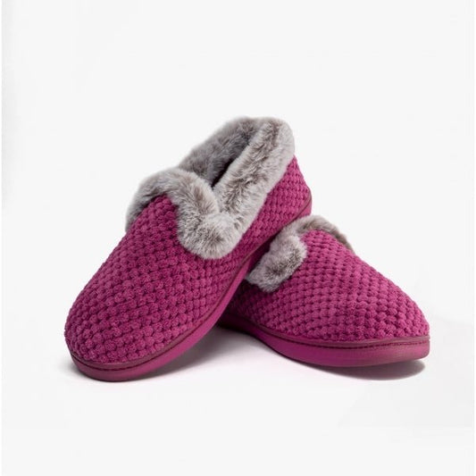 Padders MISHA Womens Full Slippers Bordo Popcorn - Shuperb