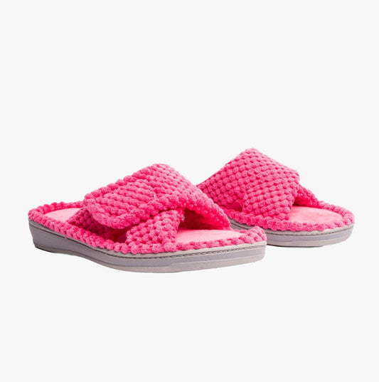 Padders FLO Womens (EE Fit) Slippers Pink Popcorn - Shuperb