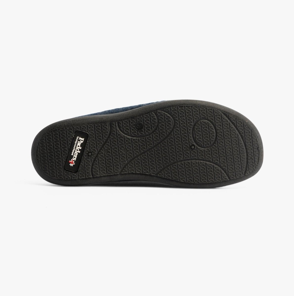 Padders FELIX Mens Slippers Blue Felt - Shuperb