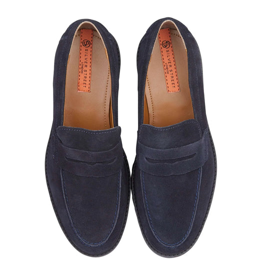 Silver Street London LOUSIVILLE Mens Loafers Blue - Shuperb