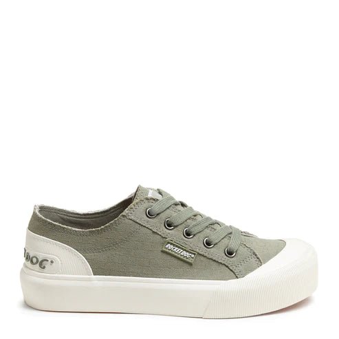 Rocket Dog JAZZIN PLUS Womens Trainers Olive - Shuperb