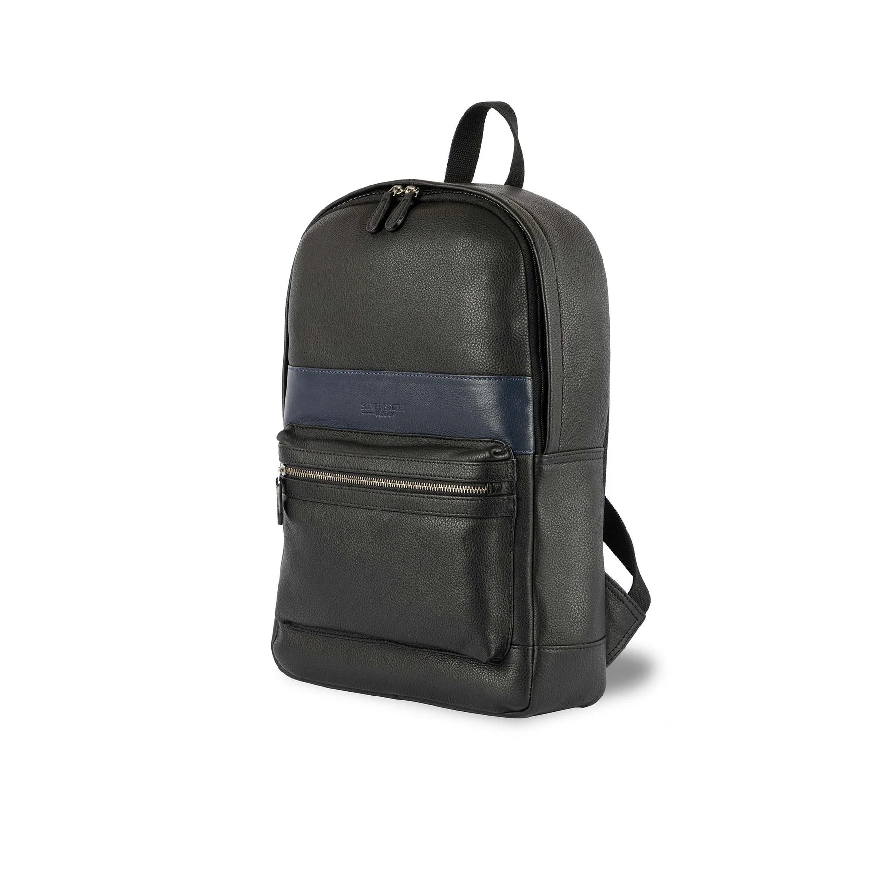 Silver Street London BOURNE Mens Leather Backpack Black Shuperb