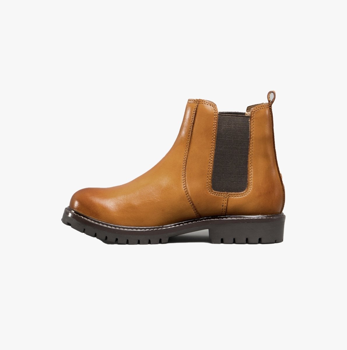 Shuperb STARSKY Kids Smooth Leather Chelsea Boots Tan - Shuperb