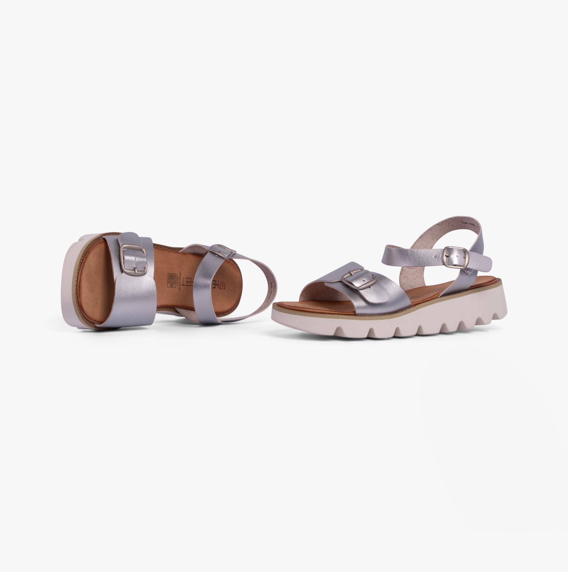 Skechers sandals silver on sale