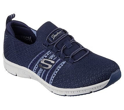 Skechers BE - COOL Womens Casual Shoes Navy - Shuperb