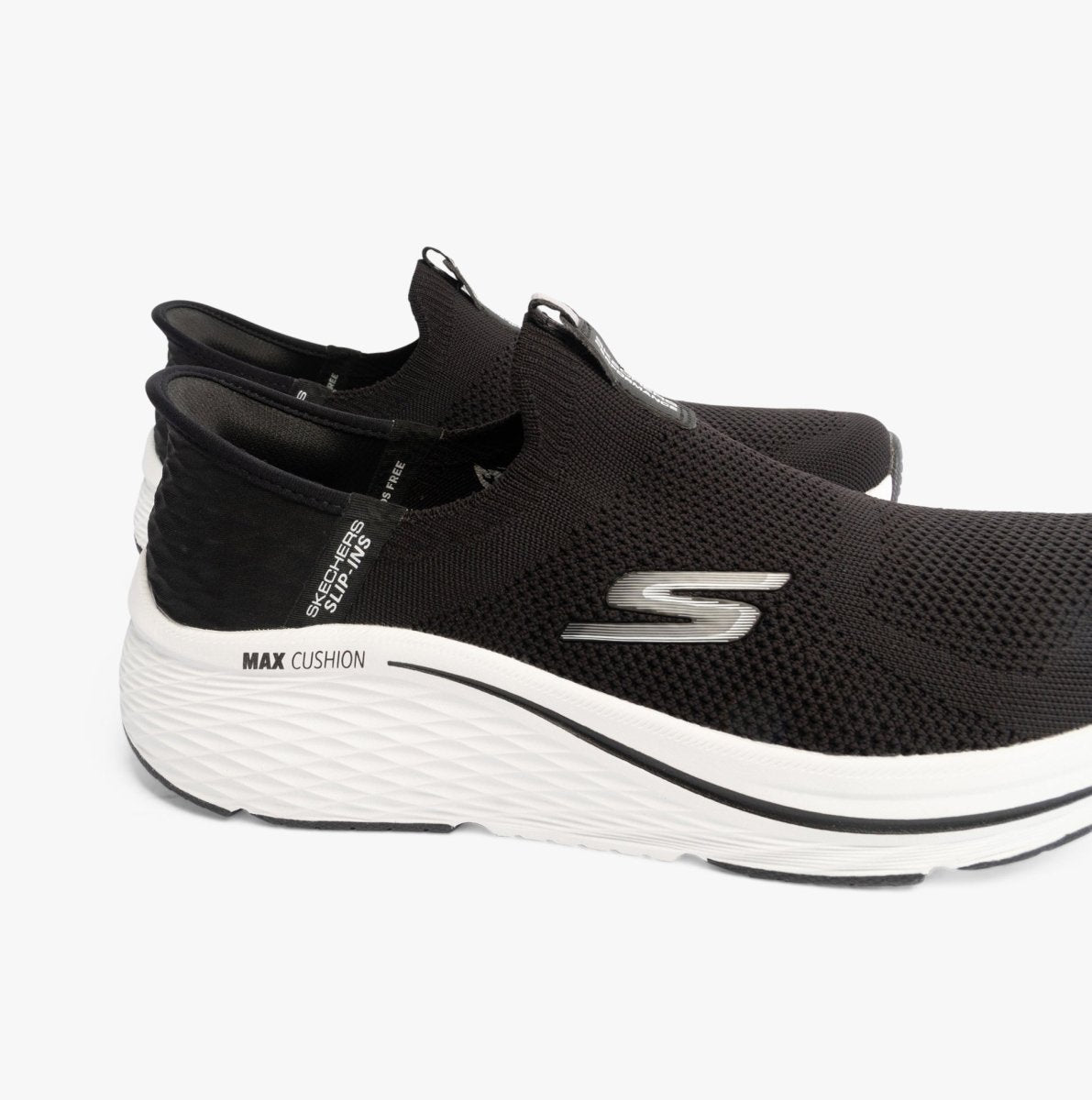 Skechers MAX CUSHIONING ELITE 2.0 - Womens Trainers Black/White - Shuperb