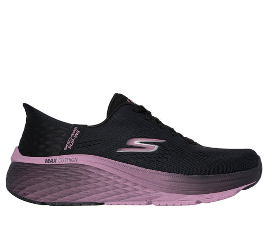 Skechers MAX CUSHIONING ELITE 2.0 - Womens Trainers Black/Mauve - Shuperb