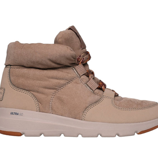 Skechers GLACIAL ULTRA - TREND UP Womens Boots Tan - Shuperb