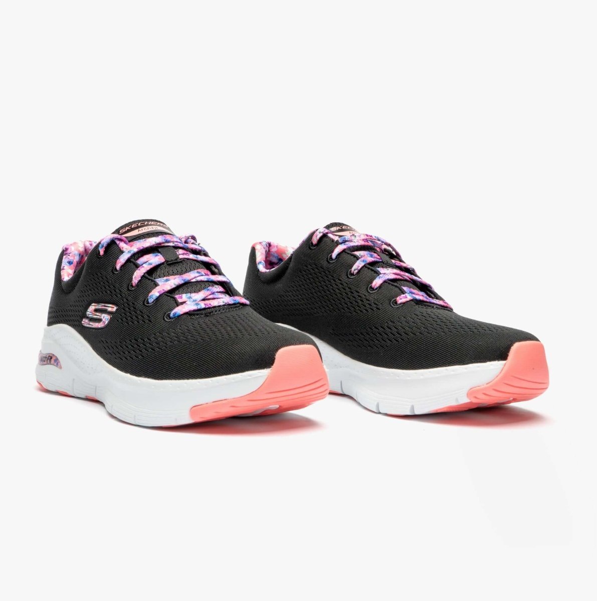 Skechers ARCH FIT - FIRST BLOSSOM Ladies Trainers Black/Multi - Shuperb