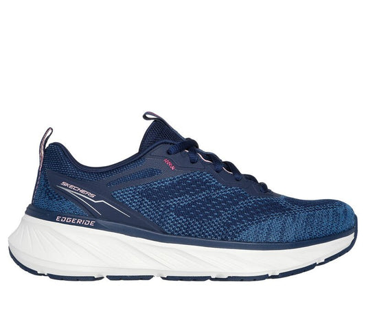 Skechers EDGERIDE - POWER FLOW Womens Trainers Navy/Pink - Shuperb