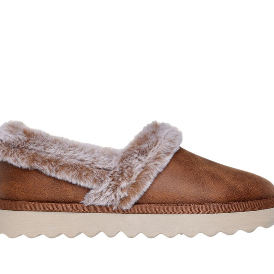 Skechers COZY UP Womens Slippers Chestnut - Shuperb