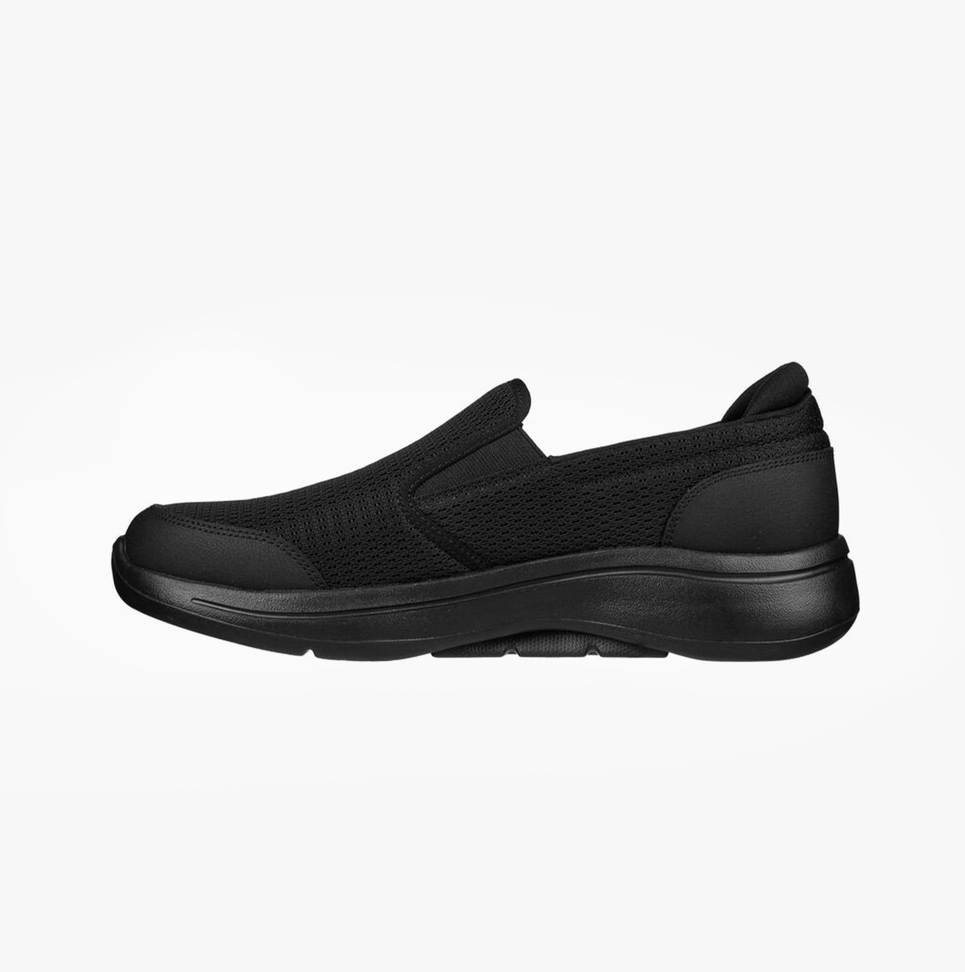 GO WALK ARCH FIT ROBUST COMFORT Mens Slip On Trainers Black UK 7