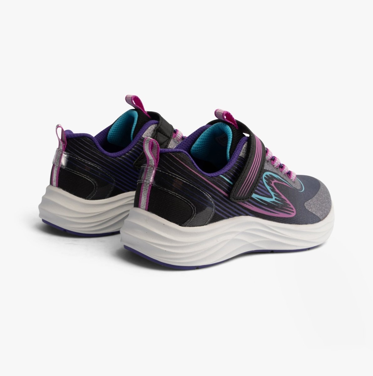 Skechers GO - RUN - ACCELERATE Girls Trainers Black/Multi - Shuperb