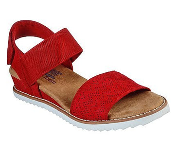 Skechers 31440 DESERT KISS Ladies Sandals Red - Shuperb