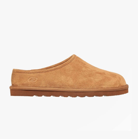 Skechers RENTEN LEMATO Mens Mule Slippers Tan - Shuperb