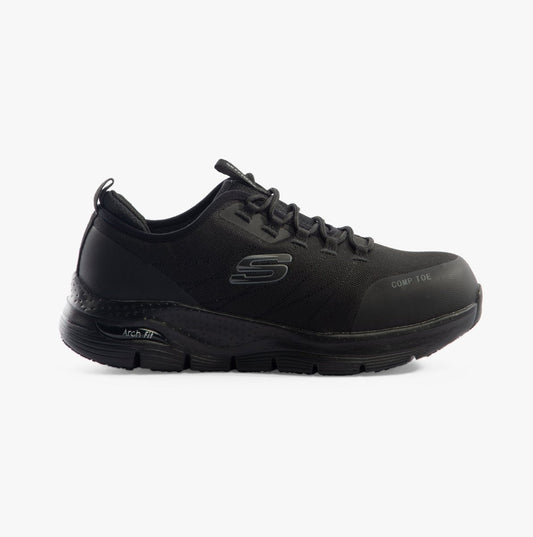 Skechers Work 108075EC/BBK ARCH FIT - EBINAL SR Womens Trainers Black - Shuperb