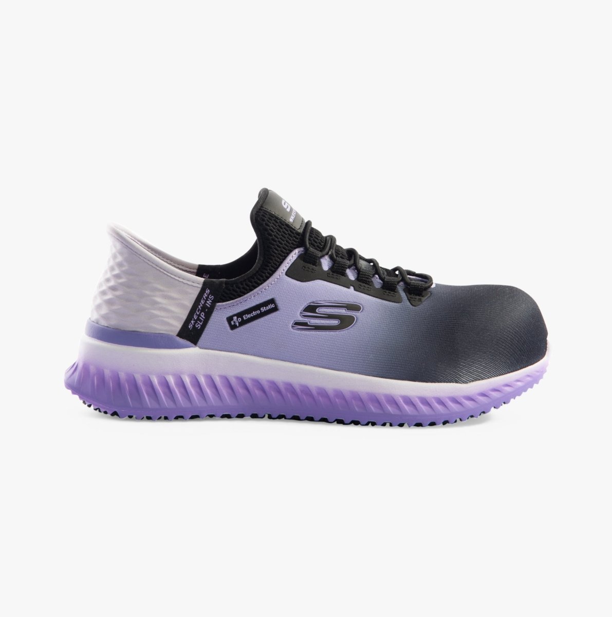 Skechers Work 108152EC/BKPR TILIDO - OMBRAY Womens Trainers Black/Purple - Shuperb